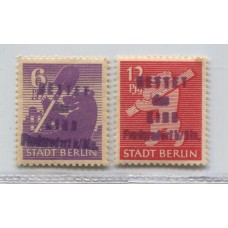 ALEMANIA ESTAMPILLA SEGUNDA GUERRA MUNDIAL OCUPACION SOVIETICA DE FREDERSDORF RETTET Michel 69/70 SERIE COMPLETA NUEVA CON GOMA ZONA RUSA
